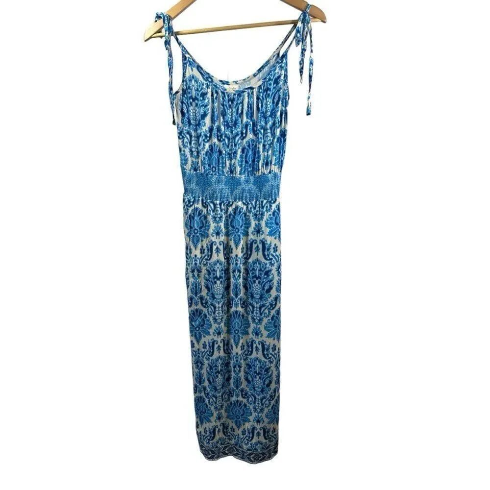 PLENTY TRACY REECE/ANTHROPOLOGIE Women’s Baroque Sundress Blue/White Extra Small - Picture 3 of 13